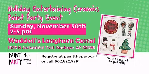 Holiday Entertaining Ceramics Paint Party Event