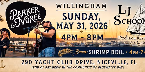 Sunset Shrimp Boils at LJ Schooners Dockside Restaurant & Oyster Bar
