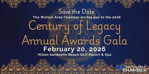 2026 Walton Area Chamber Annual Awards Gala - Century of Legacy