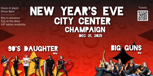 NYE w 90\u2019s Daughter and Big Guns at City Center