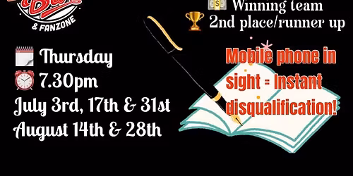 Quiz Night \ud83d\udcdd 28th August