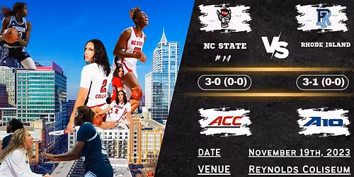Rhode Island Rams at North Carolina State Wolfpack Womens Basketball at Reynolds Coliseum