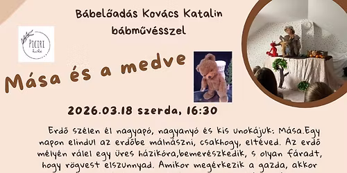 M\u00e1sa \u00e9s a medve, b\u00e1bel\u0151ad\u00e1s kicsiknek \u00e9s ovisoknak!