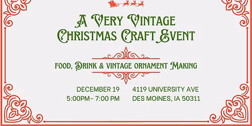 A Very Vintage Christmas Craft Event