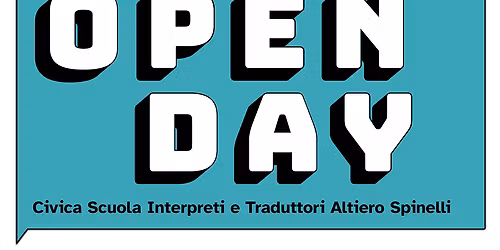 Open Day 2026 | Civica Scuola Altiero Spinelli | Mediazione linguistica