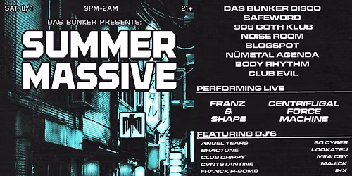 Summer Massive: Franz & Shape, CFM, Club Drippy (Pixel Grip), + More