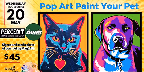 Pop Art Paint Your Pet at Percent The Nook Concord