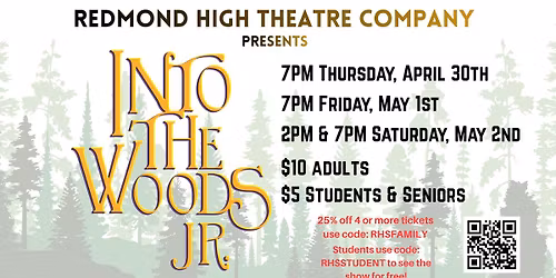 RHS Theatre Presents Into the Woods Jr. (Multiple Dates)