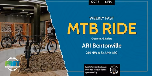 FAST Wed Night Group Ride @ ARI Bentonville