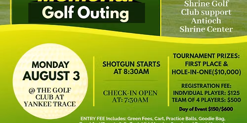 Annual Antioch Shrine Jimmy Mack Memorial Golf Outing