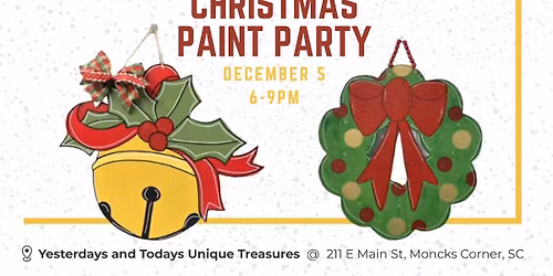 Christmas Paint Party with CC's Door Decor