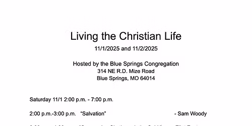 Blue Springs Church of Christ Gospel Meeting