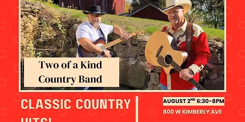 Two of a Kind Country Band - Sunday at the Amphitheater 