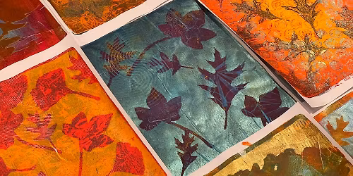 Autumn Leaves Printmaking (Gelli-Plates)