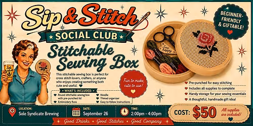 Stitchable Cross Stitch Sewing Box