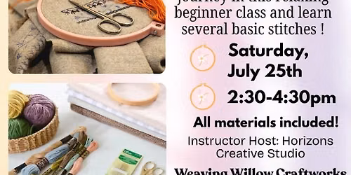 Beginners Embroidery Workshop