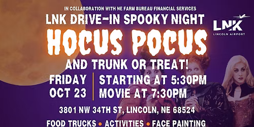 LNK Spooky Drive-In Night: Hocus Pocus & Trunk-or-Treat!