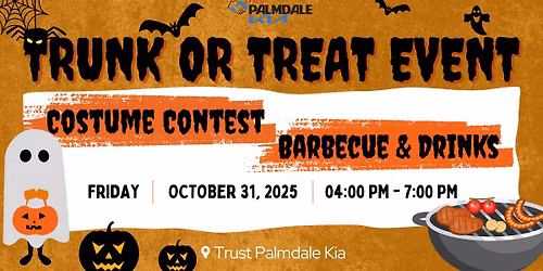 \ud83c\udf83 TRUNK OR TREAT & BBQ NIGHT at Trust Palmdale KIA! \ud83c\udf83