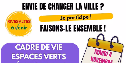 Atelier citoyen "Cadre de vie, espaces publics et d\u00e9placements"
