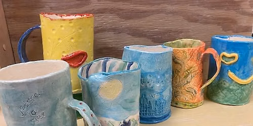 Hand building with clay class-Create a unique mug by hand!