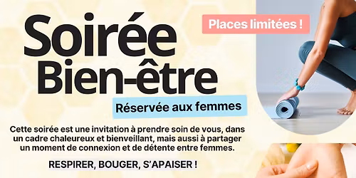 Soir\u00e9e Bien-\u00eatre d\u00e9di\u00e9e aux femmes
