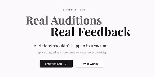 Perform Your Self-Tape Live \u2014 Immediate Feedback | Free Audition Lab Session