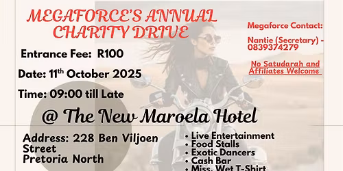 MegaForce’s Annual Charity Drive - The Boobrun 