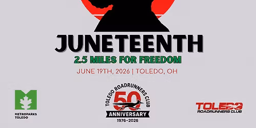 Juneteenth 2.5 mile run\/walk and free Kids 1k. 