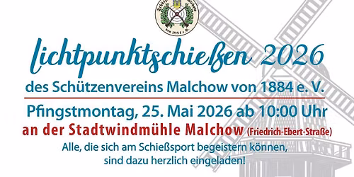 Lichtpunktschie\u00dfen zum M\u00fchlenfest Malchow 2026
