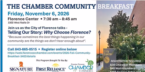 The Chamber Fall Community Breakfast