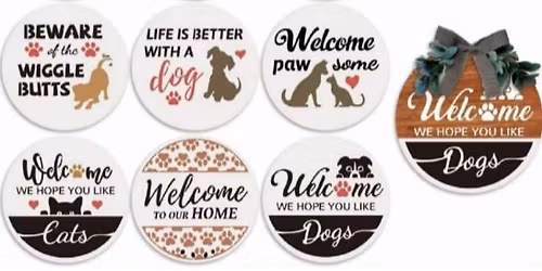 Pet Door Sign Sip & Paint: Hickory Vines