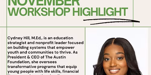 Nonprofit November Series-Workshop w\/Cydney Hill