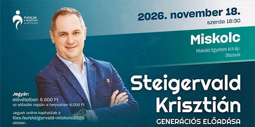 Steigervald Krisztián generációs előadása Miskolcon