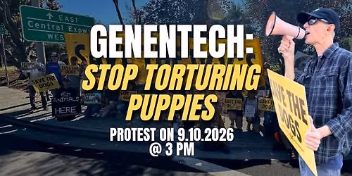 Stop Puppy Torture - Protest at Genentech HQ