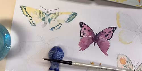 Materials, Moths, and Butterflies -CLASS #1: Beginner Introduction to Watercolor Materials