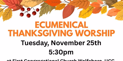Ecumenical Thanksgiving Worship