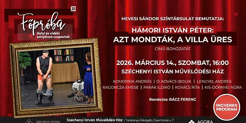 F\u0151pr\u00f3ba 31 | H\u00e1mori Istv\u00e1n P\u00e9ter: Azt mondt\u00e1k, a villa \u00fcres