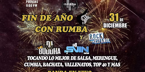 Fin de A\u00f1o con Rumba Latina y Rock en Espa\u00f1ol \u2013 DJs + Banda en Vivo en CT