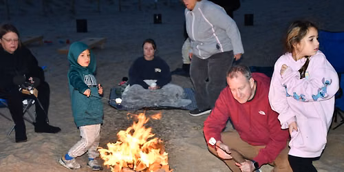 Family Beach Bonfire