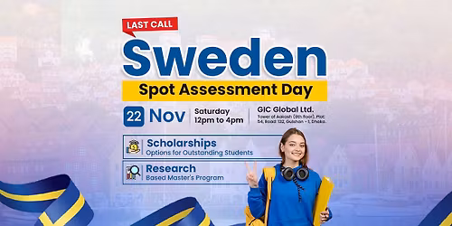 Sweden Spot Assessment Day -  Last Call for Master's in Sweden