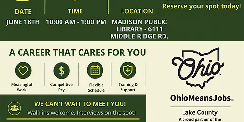 Care Professional Hiring Event with Home Instead.