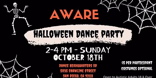 AWARE Autistic Adult Halloween Dance Party
