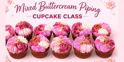Mixed Buttercream Piping Cupcake Class