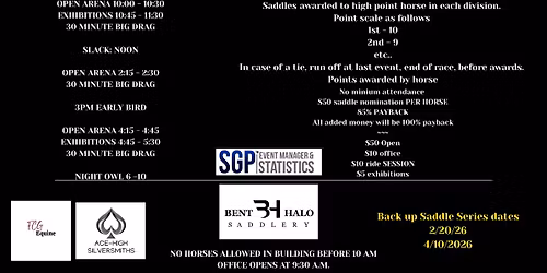 $400 Added SADDLE SERIES #1