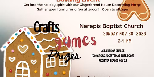 Gingerbread house building event