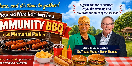 3rd Ward Community BBQ at Memorial Park