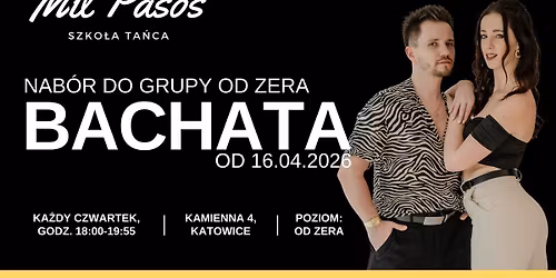 Kurs ta\u0144ca dla SINGLI i PAR - BACHATA - kurs od zera! CZWARTKI 18:00-19:55 OD 16.04.2026!