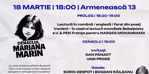 \ud83d\udcd6 Cenaclul Mariana Marin #3 | edit\u0326ie speciala\u0306 