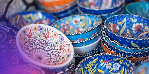 Ceramic Painting Art Classes Huntersville, NC: Turkish Painting Workshop