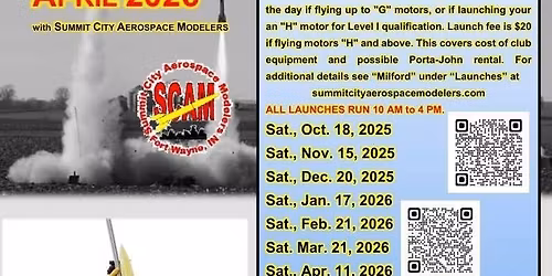 SATURDAY, MARCH 21th HIGH POWER (and low power) rocket launch 🚀 in Milford, Indiana